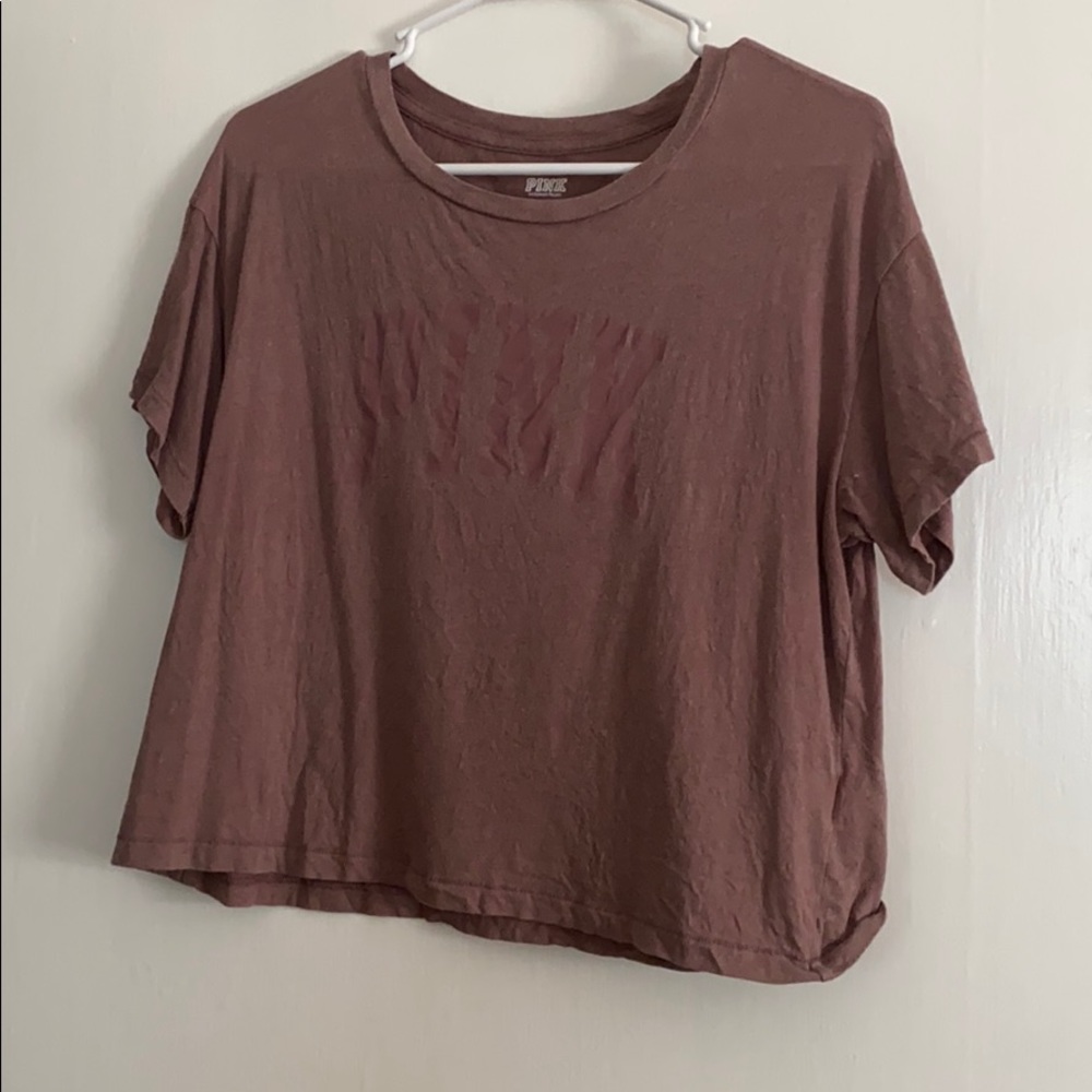 Pink short sleeve girlfriend tee